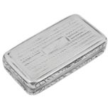 A George IV silver snuff box