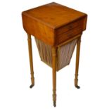 An early Victorian satinwood work table
