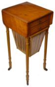 An early Victorian satinwood work table