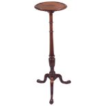 A George III style mahogany torchere