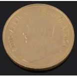 A South African 1 oz fine gold full Krugerrand, 1974