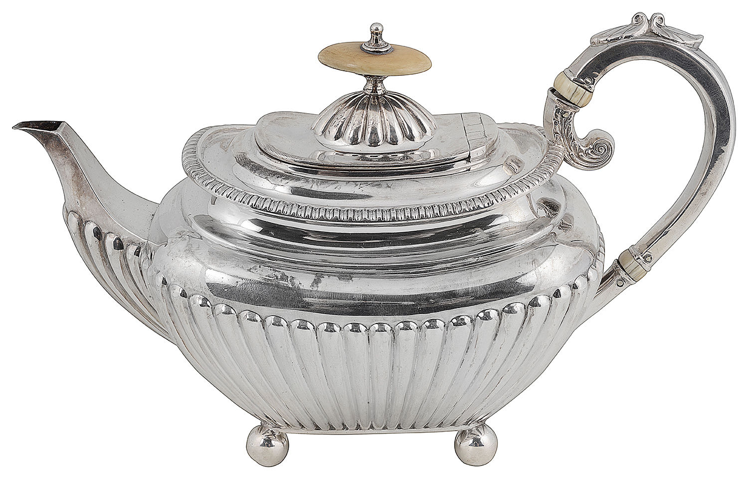 An Edward VII silver bachelors teapot