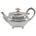 An Edward VII silver bachelors teapot