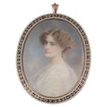 A. J. Harrison (19th/20th c.) portrait miniature of Marjorie G Erskine