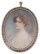 A. J. Harrison (19th/20th c.) portrait miniature of Marjorie G Erskine