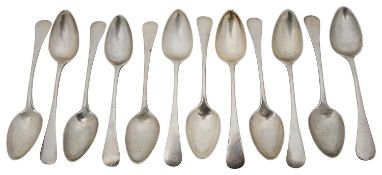 A set of twelve early 20th century Italian .800 silver tablespoons