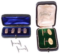 A pair of 9ct rose gold Edwardian cufflinks