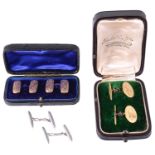 A pair of 9ct rose gold Edwardian cufflinks