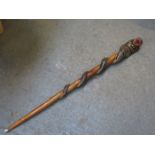 DECORATIVE COBRA FORM WALKING STICK