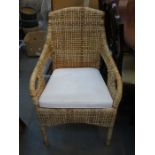 SINGLE WICKER ARMCHAIR