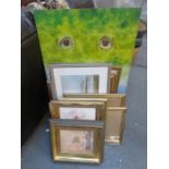 LARGE QUANTITY OF VARIOUS PICTURES, PRINTS AND FRAMES, ETC.