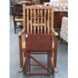 WOODEN ROCKING CHAIR AND FOLDING STOOL