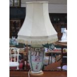 ORIENTAL STYLE CERAMIC TABLE LAMP WITH SHADE