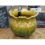 LARGE VICTORIAN POTTERY JARDINIERE