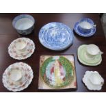 SUNDRY CERAMICS INCLUDING BLUE AND WHITE CHINA AND TRIOS, ETC.