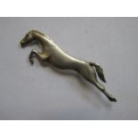 STYLISH HALLMARKED SILVER CONTINENTAL HORSE FORM BROOCH