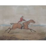 FRAMED HUNTING'S RECOLLECTION POLYCHROME ENGRAVING BY H ALKAN,