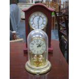 TWO DECORATIVE MANTEL CLOCKS