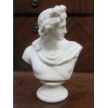 UNGLAZED PARIAN WARE BUST,