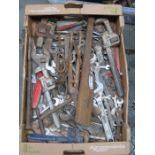 BOX OF VARIOUS VINTAGE TOOLS