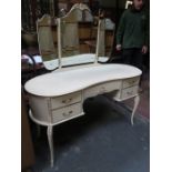 FRENCH STYLE KIDNEY SHAPED DRESSING TABLE