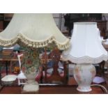 TWO CERAMIC TABLE LAMPS