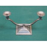 830 NORWEGIAN SILVER TWO SCONCE CANDLE STAND.