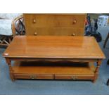 REPRODUCTION TWO DRAWER COFFEE TABLE