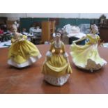 THREE ROYAL DOULTON GLAZED CERAMIC FIGURES