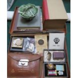 MIXED LOT INCLUDING MASONIC REGALIA, AA BADGE, COINAGE, MRS BEESTON'S VOLUME,