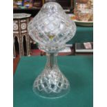 DECORATIVE GLASS MUSHROOM LAMP WITH SHADE,