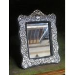 PRETTY HALLMARKED SILVER MIRROR,