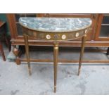 FRENCH STYLE HALF MOON HALL TABLE