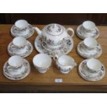 PARCEL OF WEDGWOOD HATHAWAY ROSE TEAWARE,