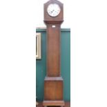 OAK CASED GRANDMOTHER CLOCK