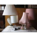 PARCEL OF VARIOUS TABLE LAMPS