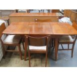 1970s STYLE DINING TABLE WITH ONE LEAF,
