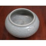 ORIENTAL CRACKLE GLAZED POTTERY BOWL,