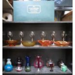 PARCEL OF COLOURED AND OTHER GLASSWARE INCLUDING BOXED WINE GLASSES