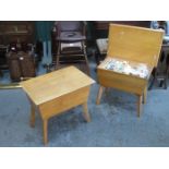 PAIR OF ART DECO STYLE SEWING BOXES,