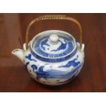 ORIENTAL BLUE AND WHITE TEAPOT (AT FAULT)