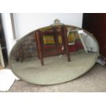 ART DECO STYLE OVAL WALL MIRROR