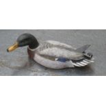 MIKE WOOD, LIMITED EDITION HANDPAINTED AND CARVED TREEN MALE MALLARD,