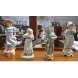 FOUR VARIOUS CONTINENTAL UNGLAZED FIGURES