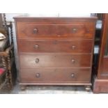 VICTORIAN MAHOGANY CHEST OF FOUR DRAWERS