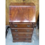 REPRODUCTION MAHOGANY FALL FRONT BUREAU