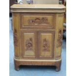 CARVED FRONTED ORIENTAL STYLE DRINKS CABINET