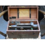 WOODEN CASED VINTAGE THEODOLITE BY W.