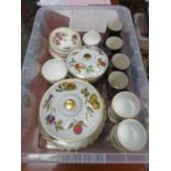 PARCEL OF VARIOUS SUNDRY CERAMICS, PART TEA SET AND ROYAL WORCESTER EVESHAM WARE, ETC.