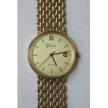 CASED GENEVE 9ct GOLD WRISTWATCH WITH EXTRA STRAP LINKS, TOTAL WEIGHT APPROXIMATELY 31.